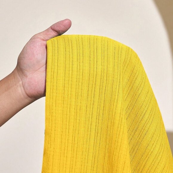 Yellow Casual Women's Full Length wide legging flowy Pants - Picture 9 of 9